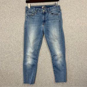Mother Jeans Womens Size 30x23.5 Cropped Distressed **FAIR ** READ DESCRIPTION